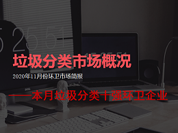 【2020年11月】全国垃圾分类新签合同额十强环卫企业出炉