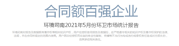 2021年合同金额环卫十强企业-玉龙环保