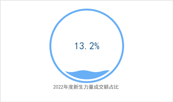 2022年度新生力量成交额占比