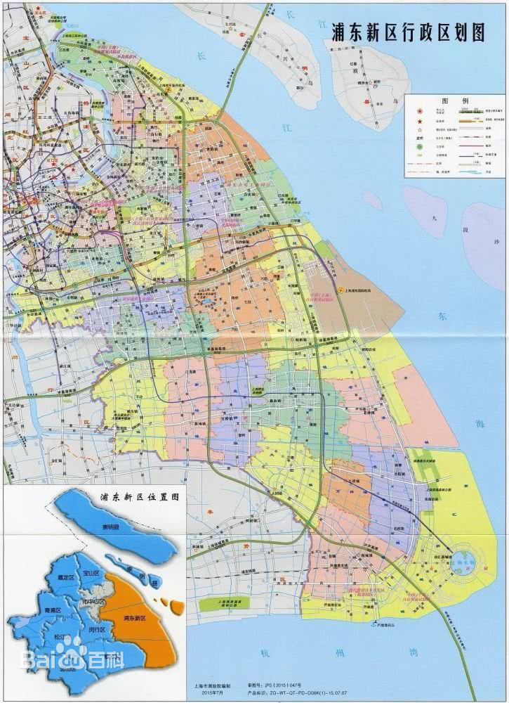 浦东新区行政区划图