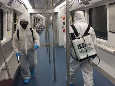 玉龙环保公司每天完成逾千列次地铁消毒作业